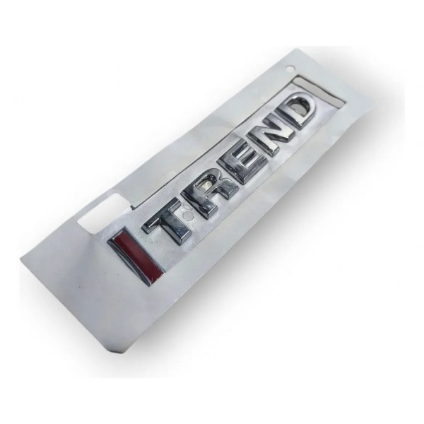 Emblema Letreiro I Trend Original Vw Fox Gol Voyage Vermelho E Cromado