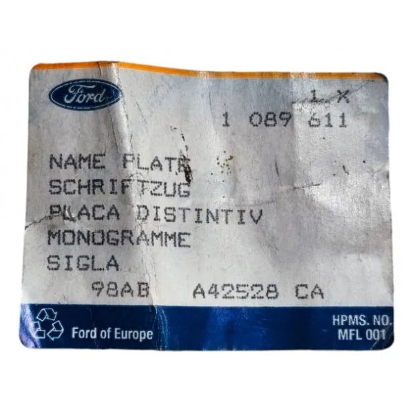 Emblema Mala Focus Hatch Sedan Todos Modelos Preto