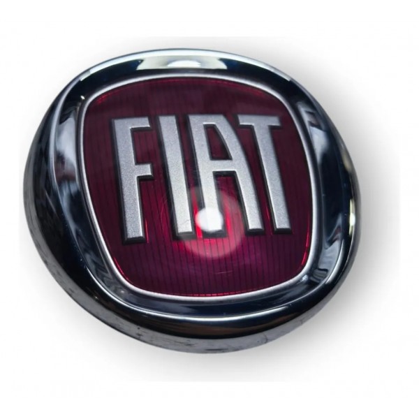 Emblema Sigla Fiat Dianteiro Doblo 2012 A 2016 Vermelho E Cromado