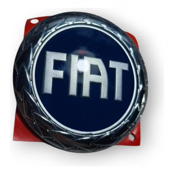 Emblema Traseiro Porta Malas Fiat Uno Mille 2010 Azul E Prata