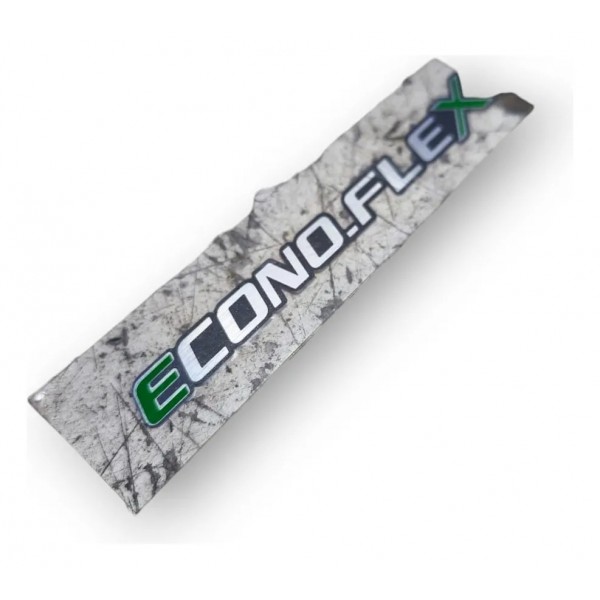 Emblema Econoflex Prisma 1.4 2009 A 2012 Verde E Cinza
