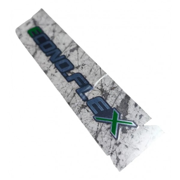 Emblema Econoflex Prisma 1.4 2009 A 2012 Verde E Cinza
