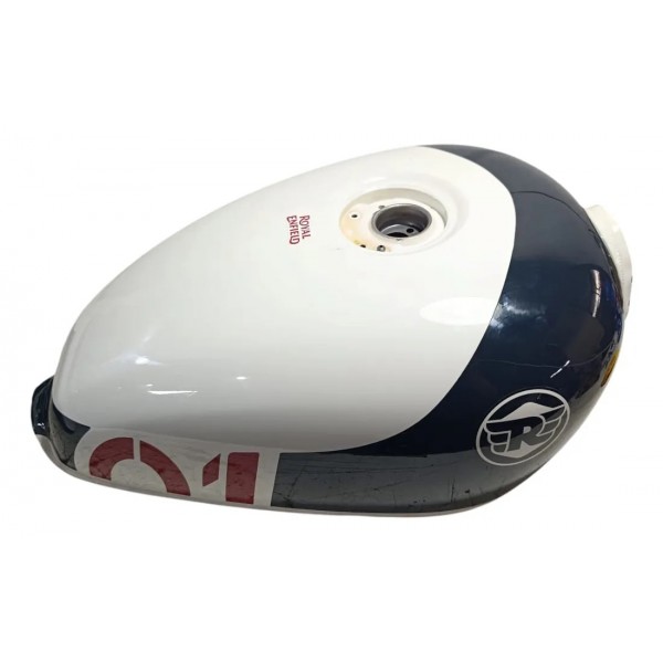 Tanque Combustível Shotgun 650 Stencil White Royal Enfield