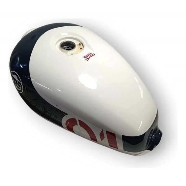 Tanque Combustível Shotgun 650 Stencil White Royal Enfield