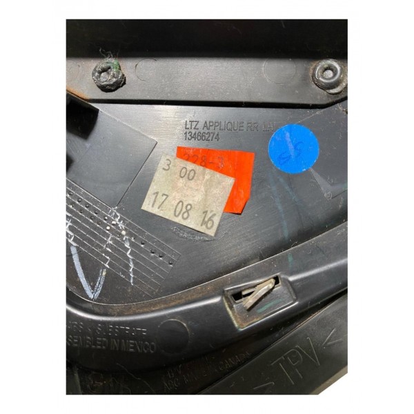 Acabamento Porta Chevrolet Cruze Traseiro Esquerdo 2017 2019 Traseira Esquerdo Preto