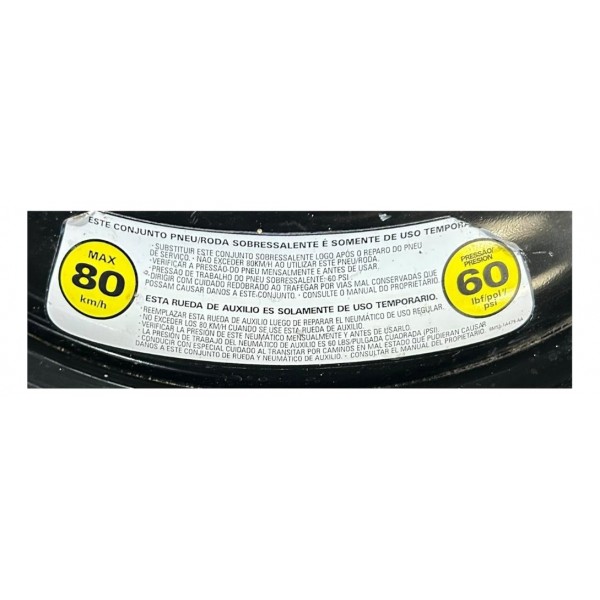 Pneu Estepe Ford Focus 2012 Original Preto