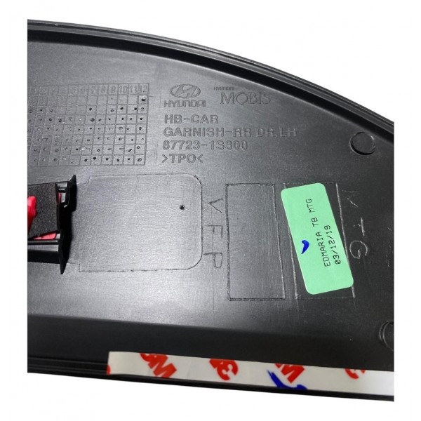 Friso Lateral Porta Hyundai Hb20 2013 2019 Traseira Esquerdo Preto