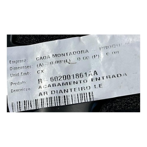 Acabamento Defletor Tiggo 7 Pro Dianteiro Esquerdo 2021 2024