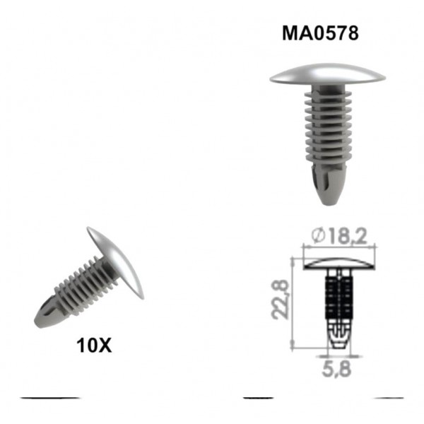 Jogo 10 Grampos Forro Porta Malas Hb20s Hb20x 2012 2020