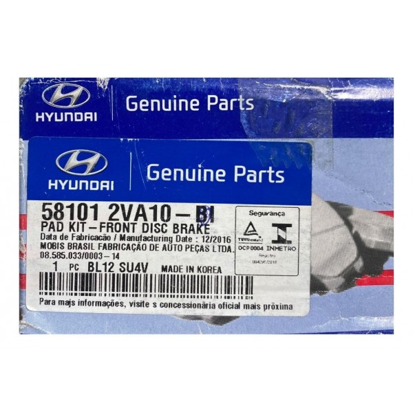 Pastilha Freio Hyundai Veloster Dianteiro 2011 A 14 Original
