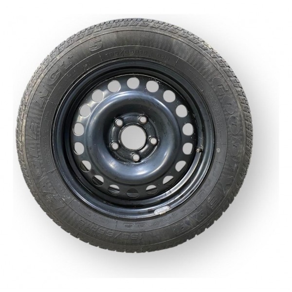 Roda Com Pneu Estepe Zafira Gm Original 195/65 R15 Preto