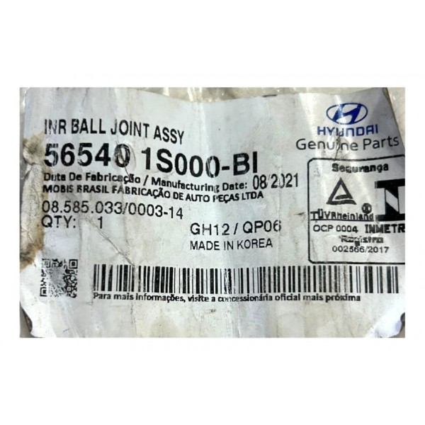 Braço Axial Hyundai Hb20 2012 2020 Novo Original 565401s000