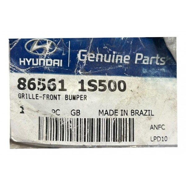 Grade Parachoque Hyundai Hb20 Dianteiro Original Preto