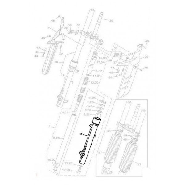 Tubo Externo Canela Lander Abs Esquerda 2020 2022 Original