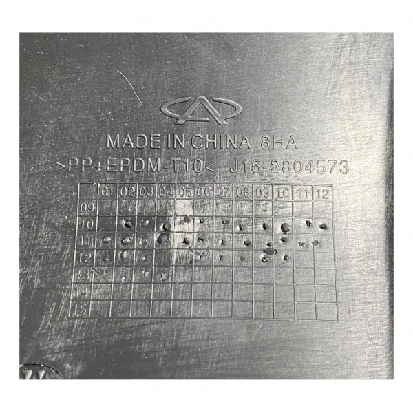 Spoiler Aplique Parachoque Chery Cielo Traseiro 2012 Orig Preto