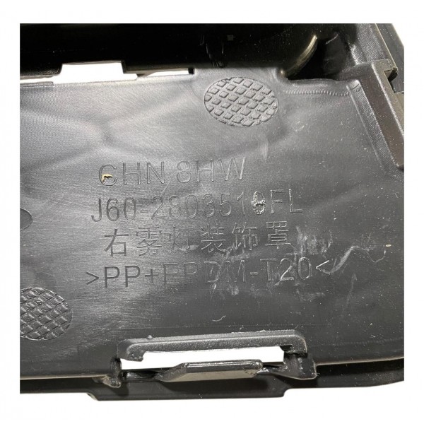 Moldura Farol Milha Chery Arrizo Direito Sem Friso 2020 2022 Preto Direito