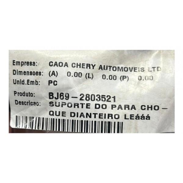 Guia Parachoque Chery Tiggo 2 Diant Esquerdo 18 20 Original