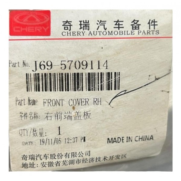 Acabamento Capa Rack Teto Dianteiro Direito Tiggo 2 Original