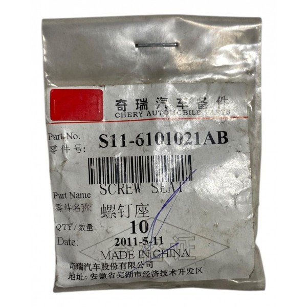 10 Grampos Presilha Moldura Paralama Chery Tiggo 5x Original