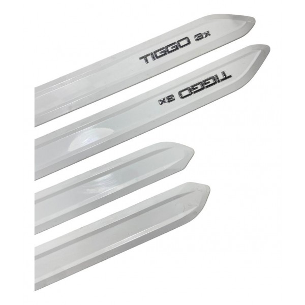 Kit Jogo Friso Lateral Caoa Chery Tiggo 3x Branco Original Branco