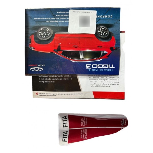 Friso Lateral Chery Tiggo 3x Original 011407251 Preto