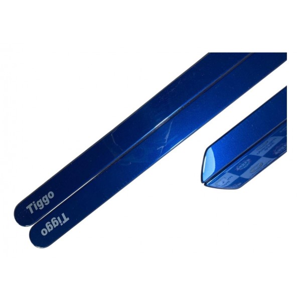 Jogo Friso Lateral Porta Chery Tiggo Azul Perolado Original Azul Perolado