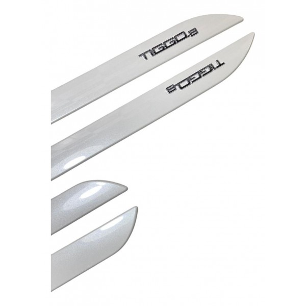 Kit Friso Port/lat Tiggo 8 Branco Perolizado 2021/24 Cromado Branco Perolizado