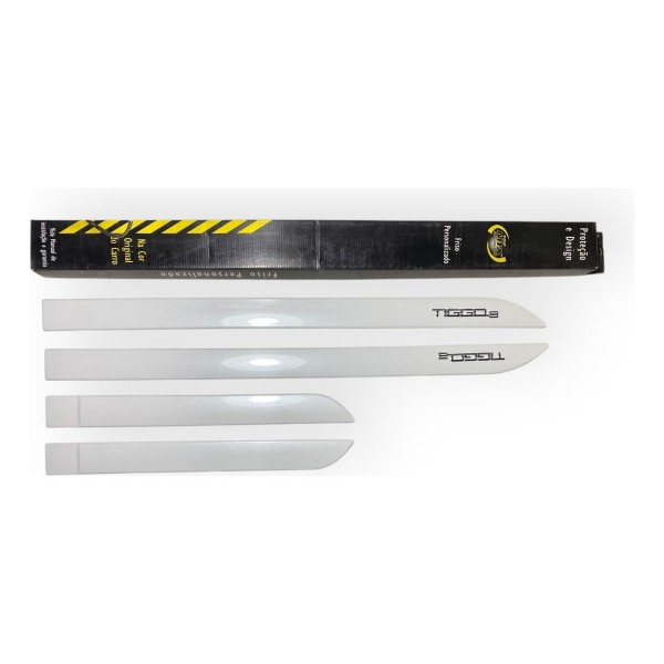 Kit Friso Port/lat Tiggo 8 Branco Perolizado 2021/24 Cromado Branco Perolizado