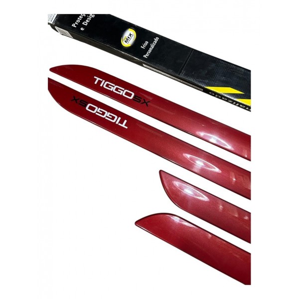 Friso Lateral Chery Tiggo 5 Vermelho Perolizado Original Vermelho