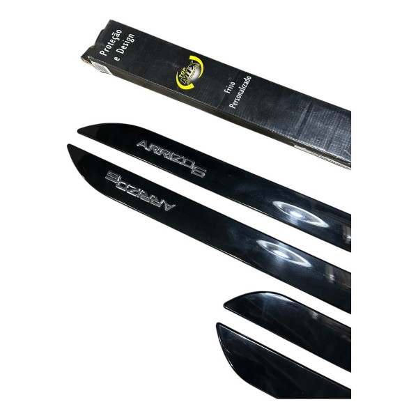 Jogo De Friso Cromado Lateral Chery Arrizo 6 Preto Original Branco