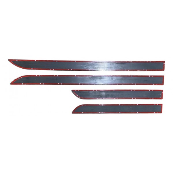 Kit Friso Lateral Tiggo 8 2020 2021 Cor Preto Cromado Orig Preto