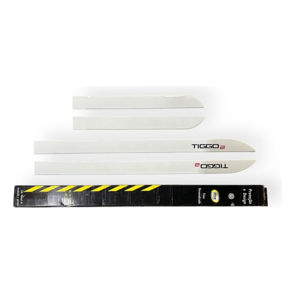 Jogo De Friso Lateral Chery Tiggo 2 2018 2020 12317bcs Branco