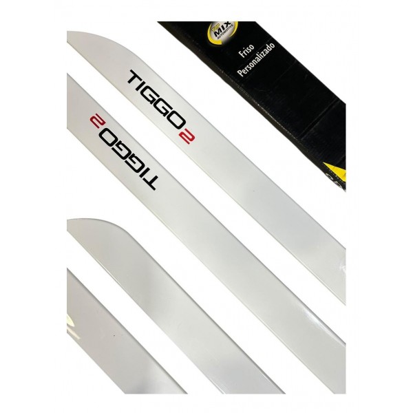 Jogo De Friso Lateral Chery Tiggo 2 2018 2020 12317bcs Branco