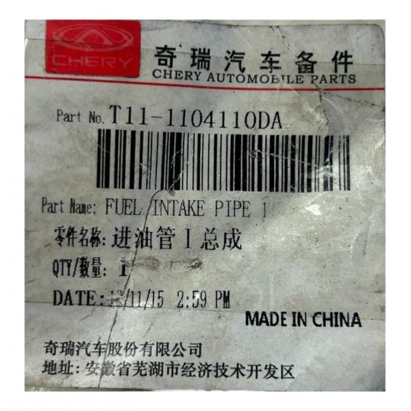 Mangueira Bomba Combustível Chery Tiggo 2.0 Original