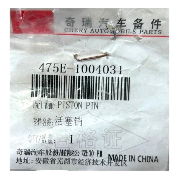 Pino Do Pistão Chery Celer 475e1004031 Original