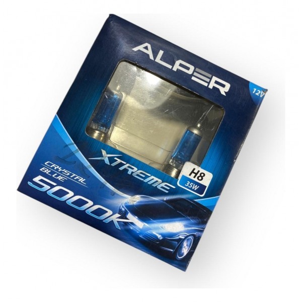 Par Lampada Super Branca H8 5000k 12v 35w Alper Xtreme Orig
