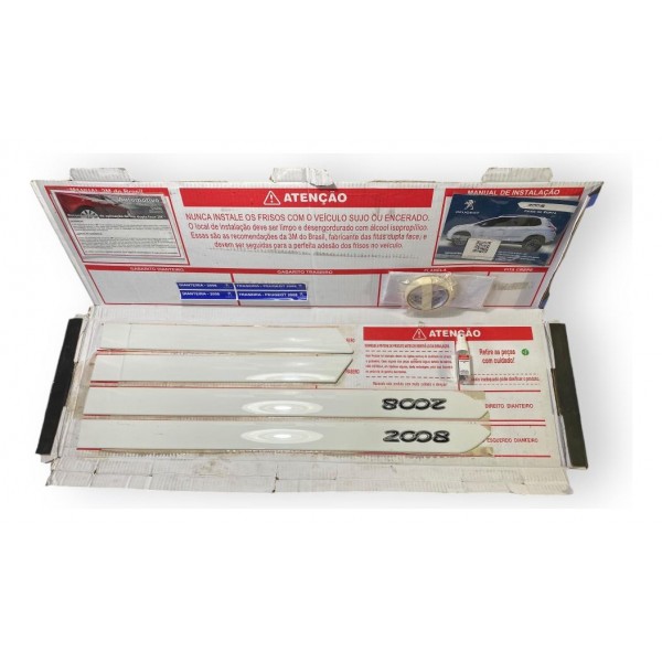 Jogo De Friso Lateral Peugeot 2008 Blanc Banquise Original Branco