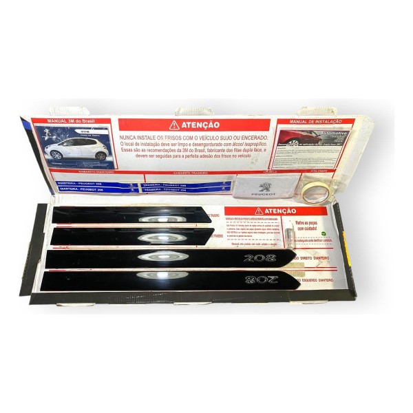 Jogo Friso Lateral Peugeot 208 Noir Perla Lbrp005572 Orig Preto