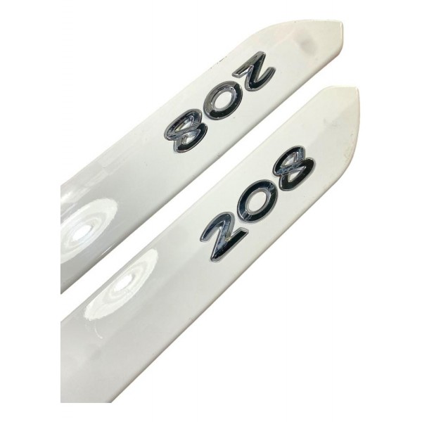 Jogo De Friso Lateral Branco Peugeot 208 2021/2022 Original Branco