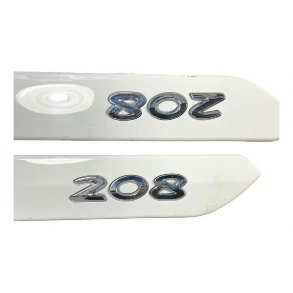 Jogo De Friso Lateral Branco Peugeot 208 2021/2022 Original Branco