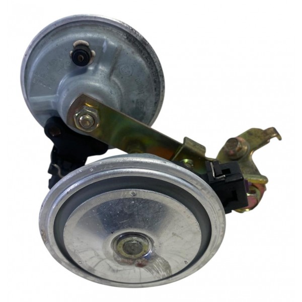 Buzina Dupla Com Suporte Ford Fiesta 1.0 2004 2012 Original