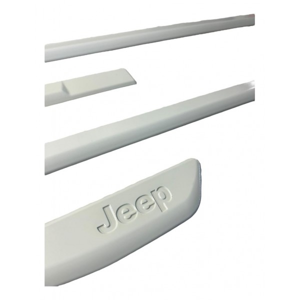Kit Friso Lateral Porta Jeep Compass Branco Sólido Topmix Branco