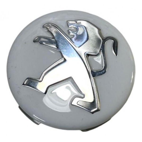 Calota Miolo Central Peugeot 208 308 408 9672558477 Original Branco