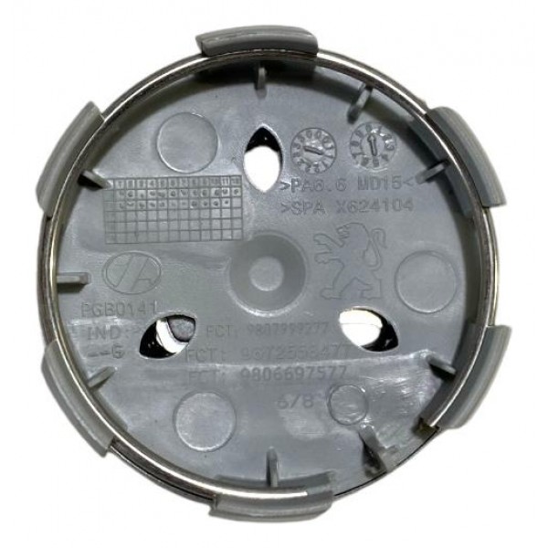 Calota Miolo Central Peugeot 208 308 408 9672558477 Original Branco