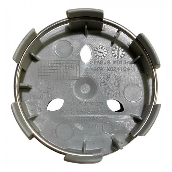 Calota Miolo Central Peugeot 208 308 408 Original 9672558477 Branco