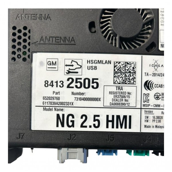 Módulo Interface Navegação Gm Chevrolet Cruze Sport 2017 1.4