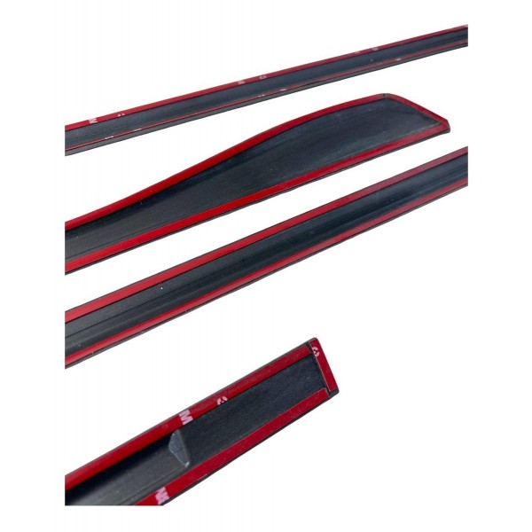 Jogo Friso Porta Jeep Compass Top Mix Cinza 2017 2021 Cinza