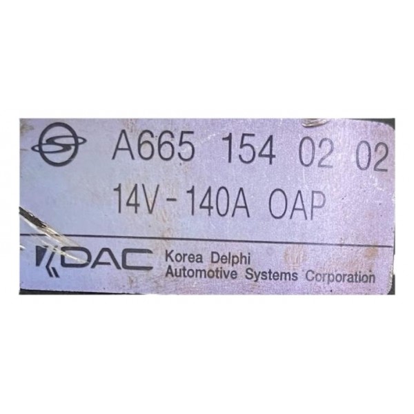 Alternador Ssagyong Kyron 2.7 2009 Original A6651540202