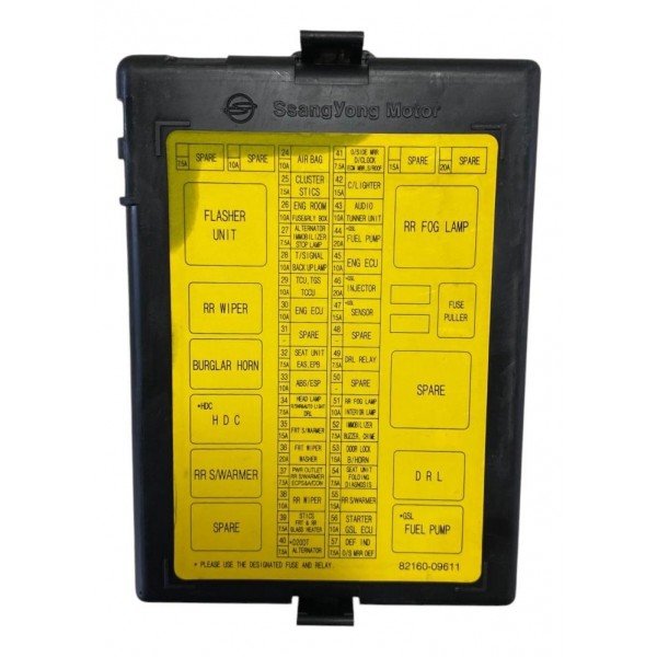 Tampa Da Caixa Fusível Ssangyong Kyron 2.7 2009 / 2012