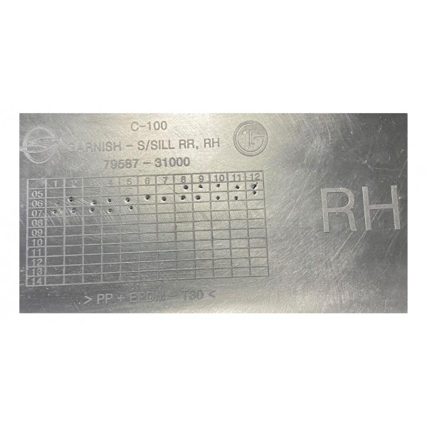 Spoiler Lateral Caixa De Ar Direito Ssangyong Kyron 2.7 2009 Preto